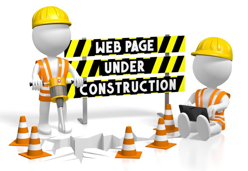 3D webpage under construction